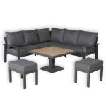 Titan Range Square Corner Sofa Set With Rising Table