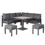 Titan Range Square Corner Sofa Set With Rising Table