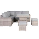 Aurora Range High Back Corner Sofa Set with Rising Table