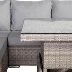 Aurora Range High Back Corner Sofa Set with Rising Table