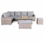 Aurora Range High Back Left Hand Corner Sofa Set with Fire Pit Rising Table
