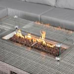 Aurora Range High Back Right Hand Corner Sofa Set with Fire Pit Rising Table