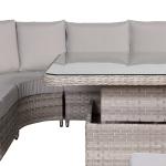 Havana Range Round Corner Sofa Set with Rising Table