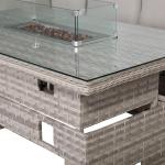 Havana Range  High Back Left Hand Corner Sofa Set with Fire Pit Rising Table