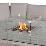 Havana Range Round Corner Sofa Set with Fire Pit Rising Table