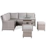Havana Range Square Corner Sofa Set with Fire Pit Rising Table