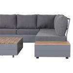 Titan Range Corner Sofa Set with Wood Top Coffee Table