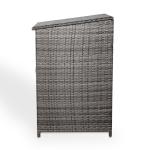 Nest wheelie bin shed / store in Grey Rattan Weave (WBS-1G)