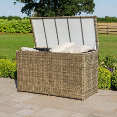 Havana Alumniium Large Storage Box in Brown Rattan Weave