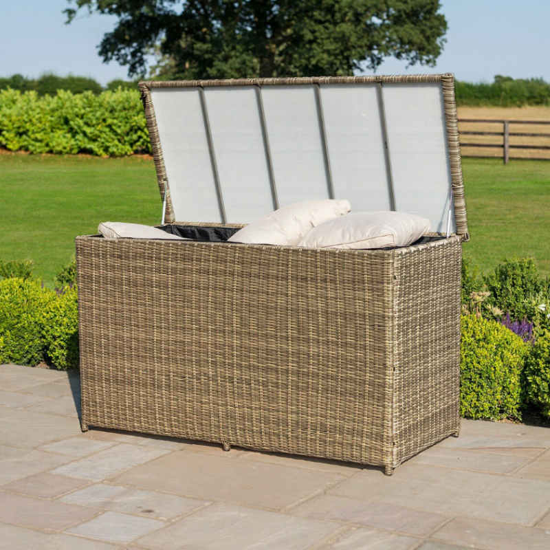 Havana Alumniium Large Storage Box in Brown Rattan Weave
